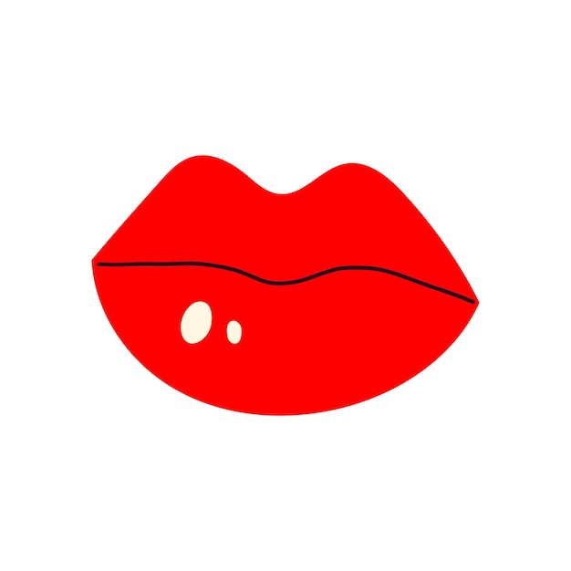 Ilustración de labios rojos