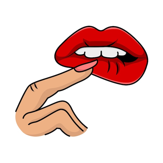 Vector ilustración de labios