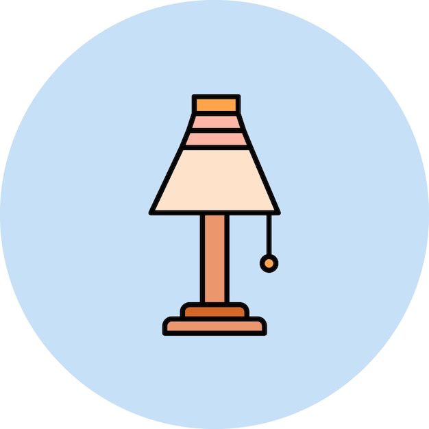 Ilustración de la lámpara plana