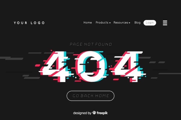 Ilustración para landing page con error 404 concepto.