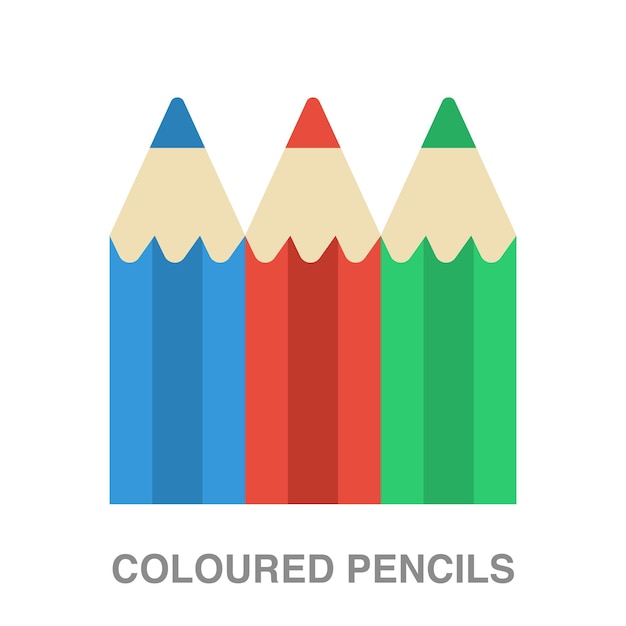 Vector ilustración de lápices de colores sobre fondo transparente