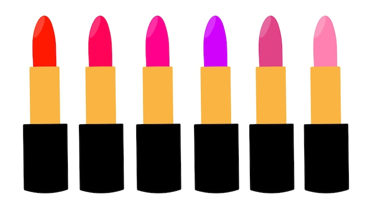 Vector ilustración de lápiz labial vectorial en estilo plano