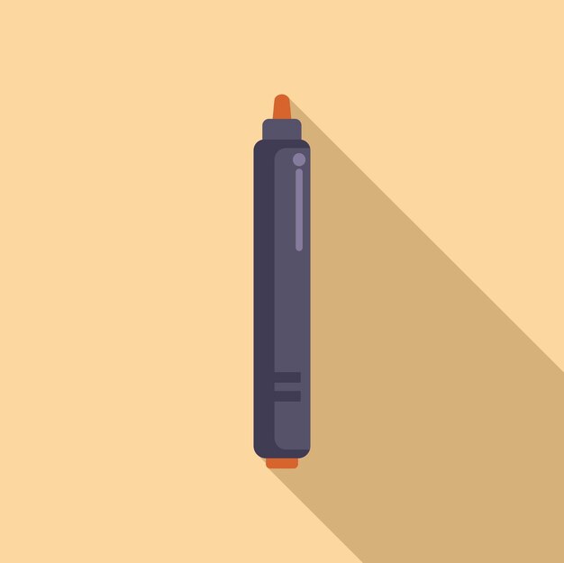 Ilustración con lápiz de marcador de diseño plano