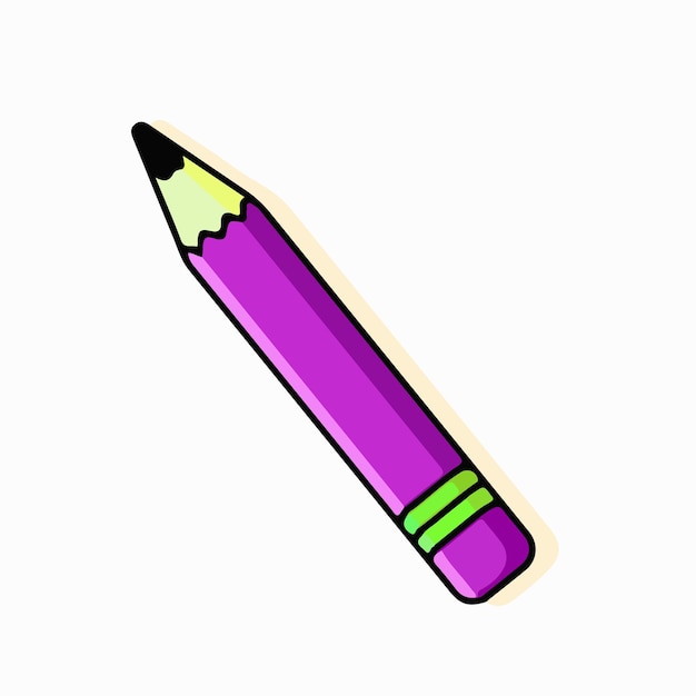 Ilustración con lápiz púrpura