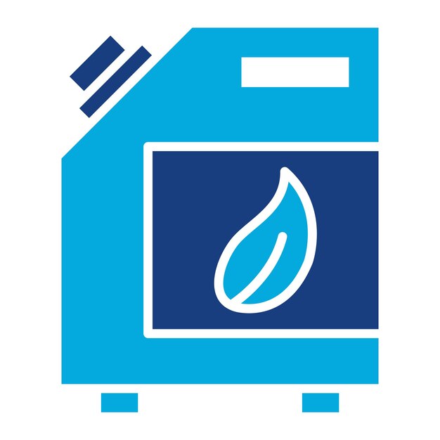 Ilustración de la lata de biocombustible en dos tonos