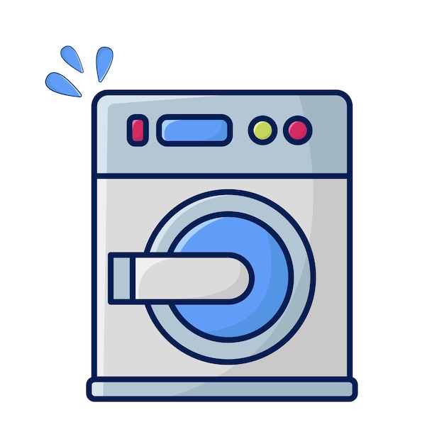 Vector ilustración de lavado a máquina