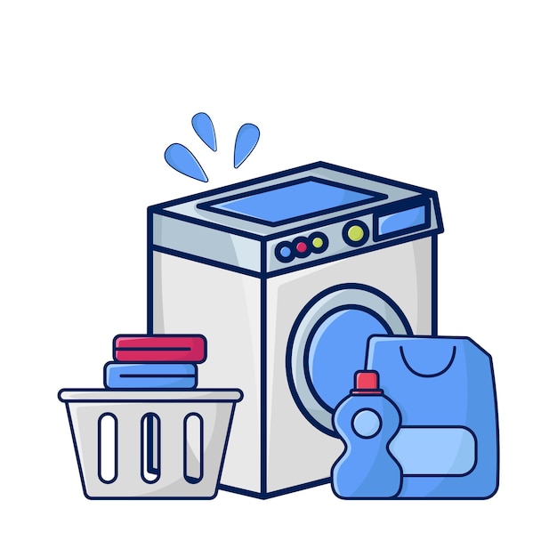 Ilustración de lavado a máquina
