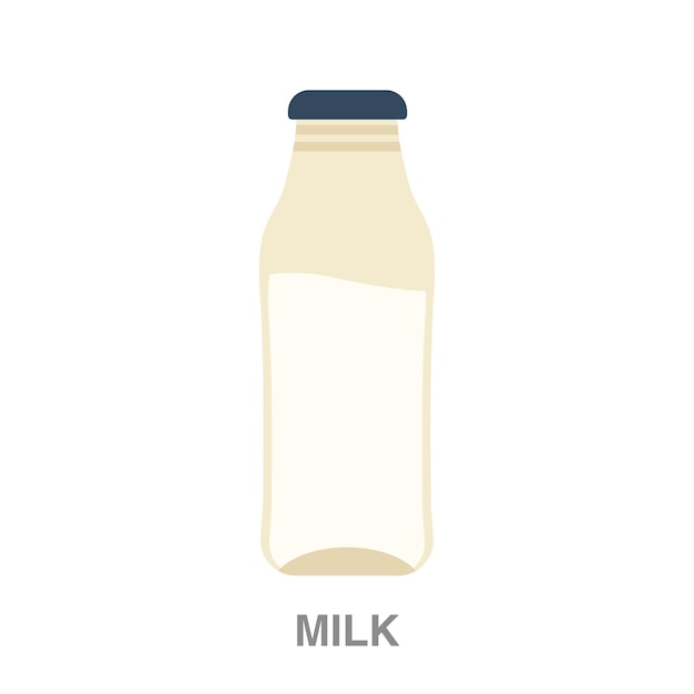 Vector ilustración de leche sobre fondo transparente