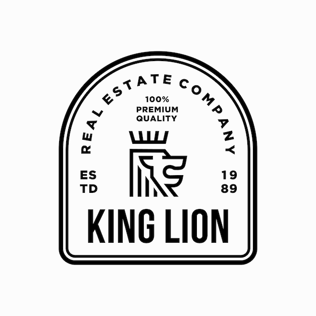 Ilustración de león vector logo