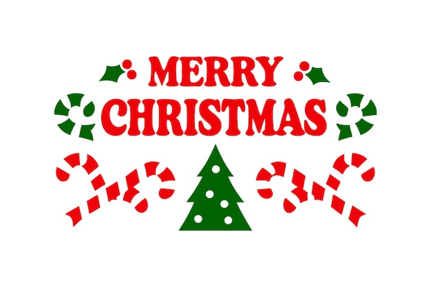 Ilustración de las letras festivas de Navidad