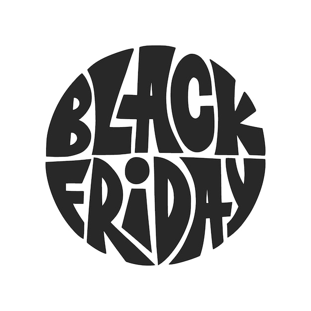 Ilustración de letras vectoriales con cita para cartel publicitario banner folleto Black Friday