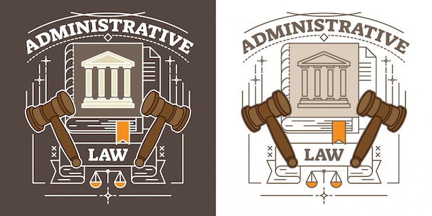 Vector ilustración de la ley administrativa del vector