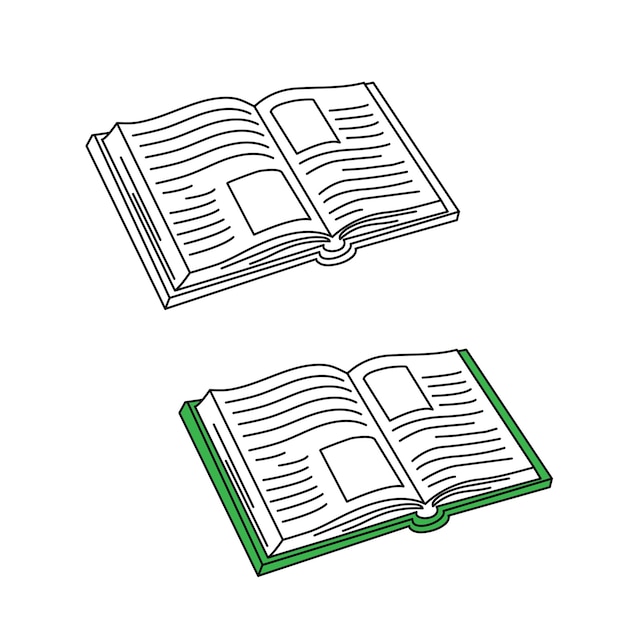 Ilustración del libro abierto