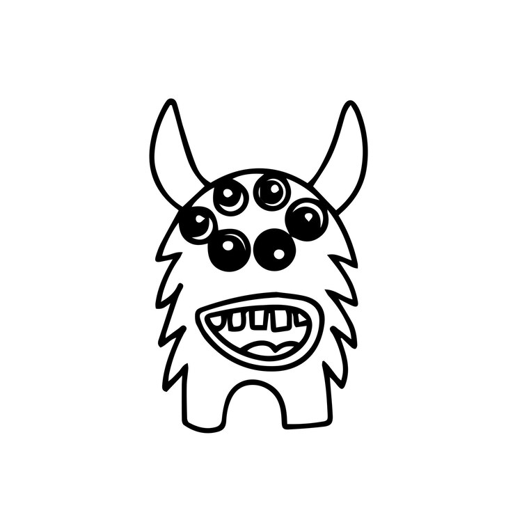 Vector ilustración de libro para colorear kawaii dibujado a mano