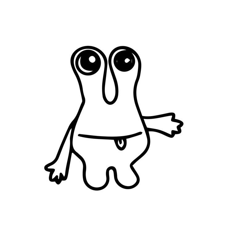 Vector ilustración de libro para colorear kawaii dibujado a mano