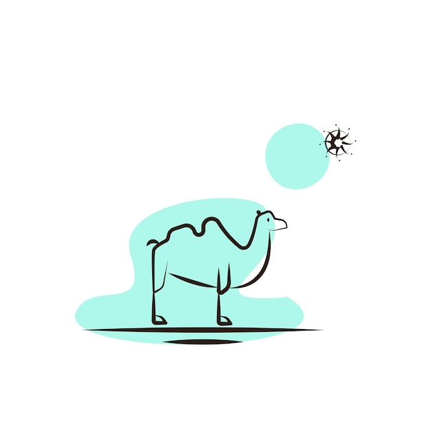 Ilustración de libro para colorear kawaii dibujado a mano