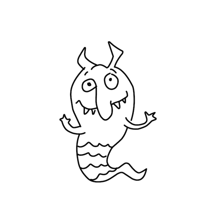 Vector ilustración de libro para colorear kawaii dibujado a mano
