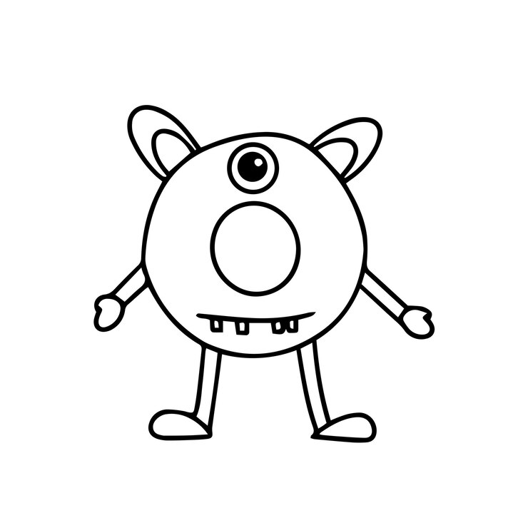 Vector ilustración de libro para colorear kawaii dibujado a mano