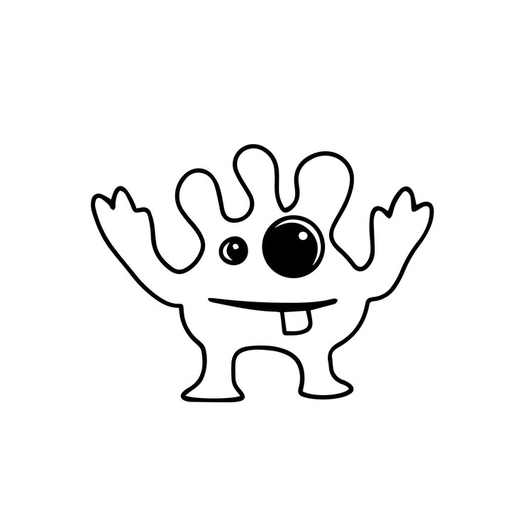 Vector ilustración de libro para colorear kawaii dibujado a mano