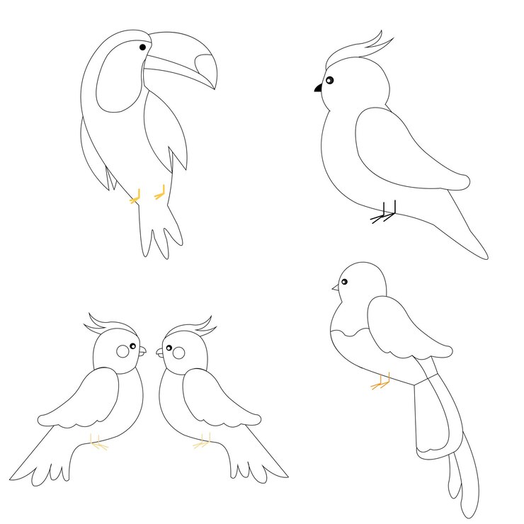 ilustración de libro de colorear kawaii vectorial