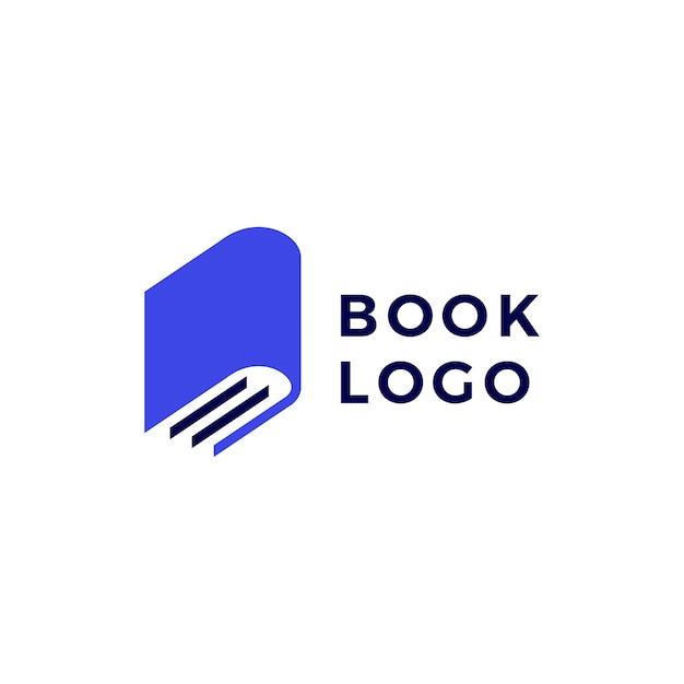 Ilustración de libro logo vector icono