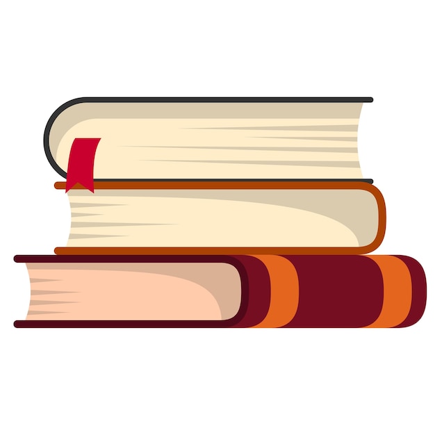 Ilustración de libros escolares