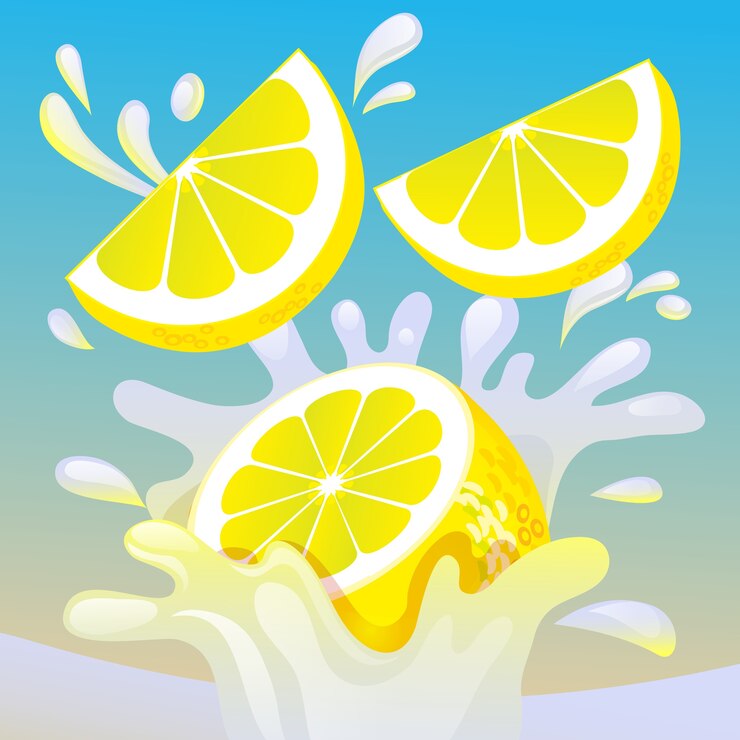 Ilustración de limón splash