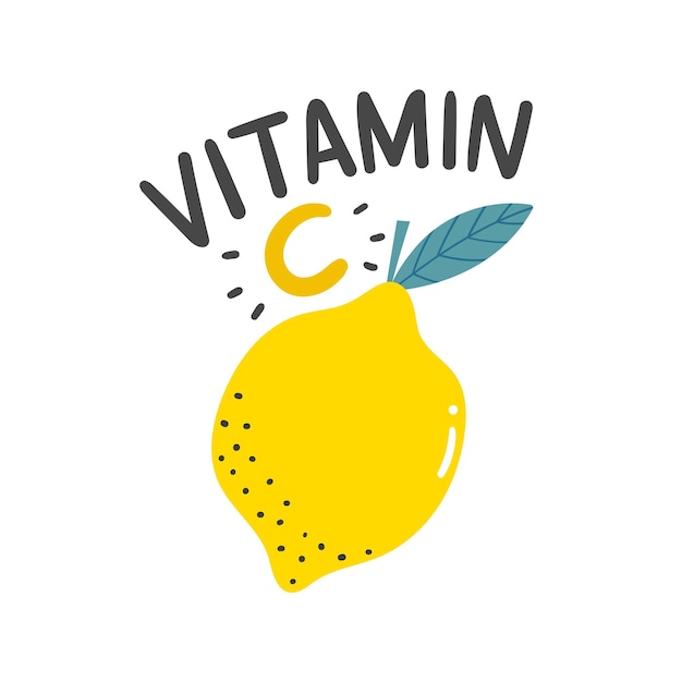 Ilustración de limón Vitamina C