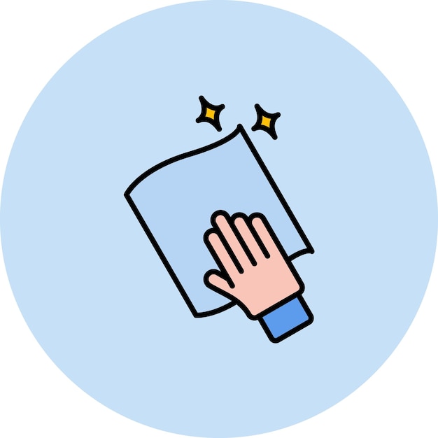 Ilustración de Limpieza Plana con la Mano