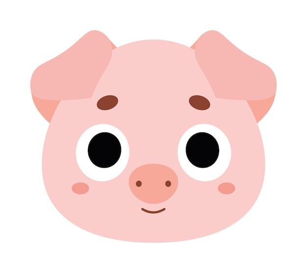 Ilustración linda del bebé del lechón, vector divertido de la historieta del animal de granja
