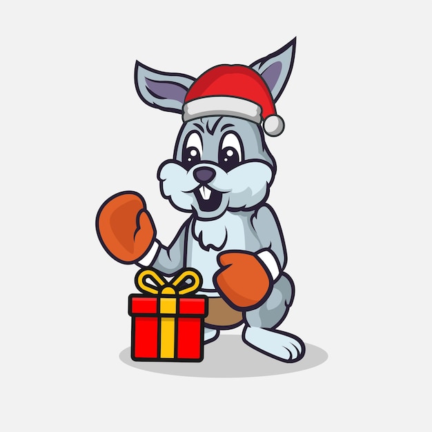 Ilustración linda del diseño de la mascota de la Navidad