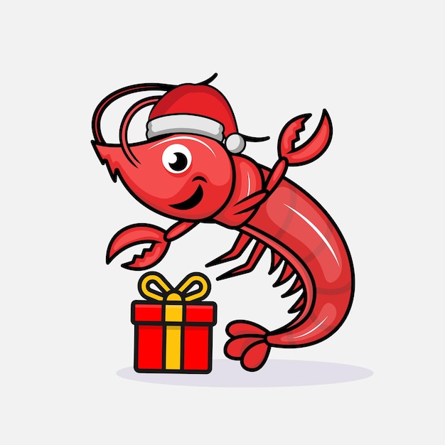 Ilustración linda del diseño de la mascota de la Navidad