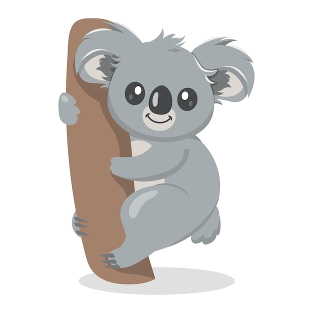 Ilustración linda del diseño del personaje de Koala