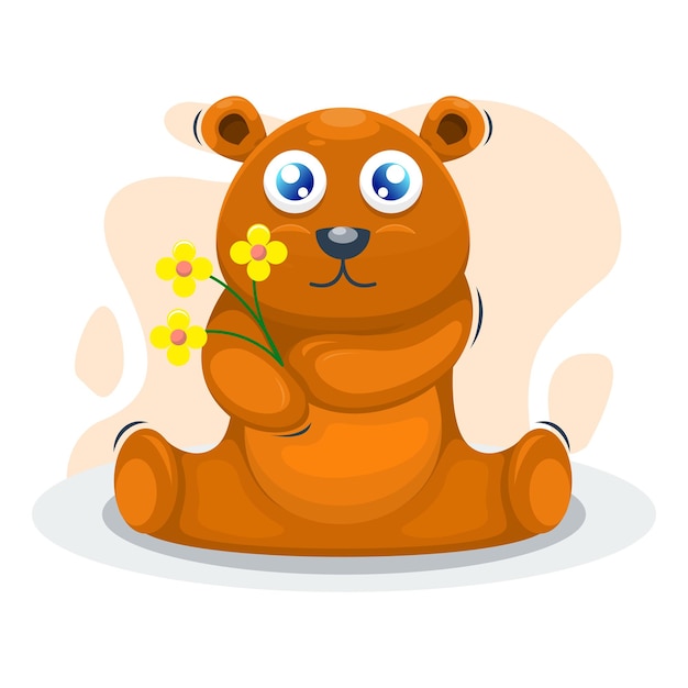 Ilustración linda del oso