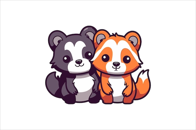 Ilustración linda del panda vector de sublimación de la mascota