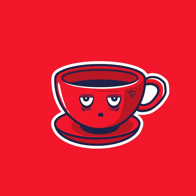Ilustración linda de la taza de café