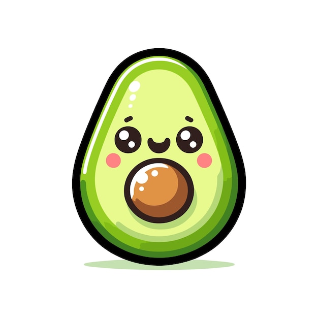 Ilustración linda del vector del aguacate