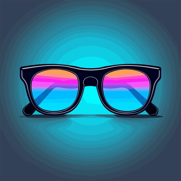 Vector ilustración de unas lindas gafas de dibujos animados