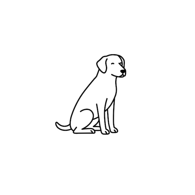 Ilustración del lindo Labrador Retriever