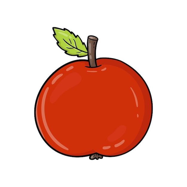 ilustración de lindo lollipop doodle apple