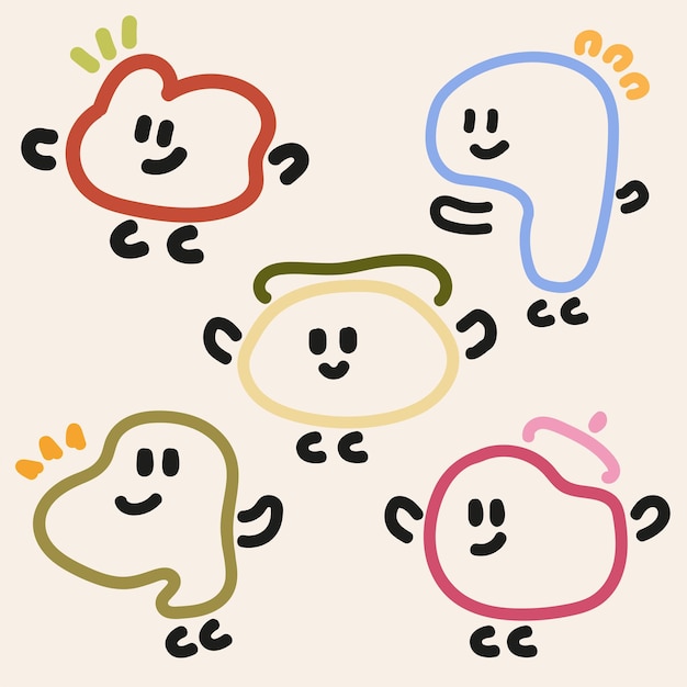 Ilustración de un lindo personaje de dibujos animados