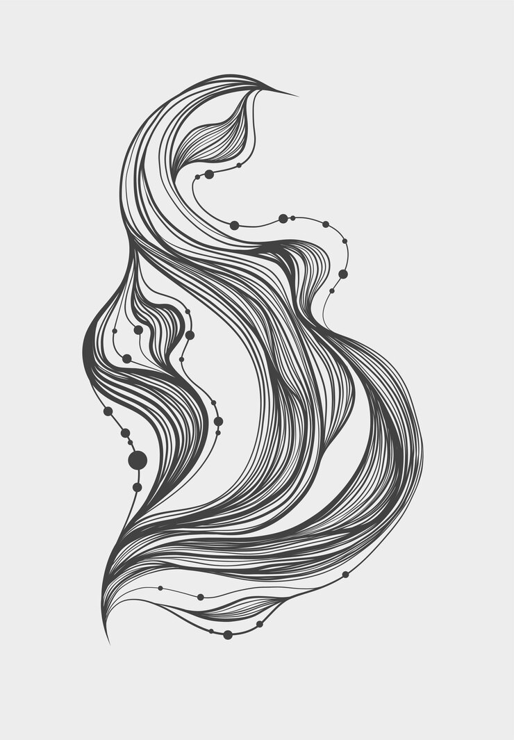 Vector ilustración de línea abstracta. se puede utilizar como plantilla para una tarjeta de felicitación o invitación