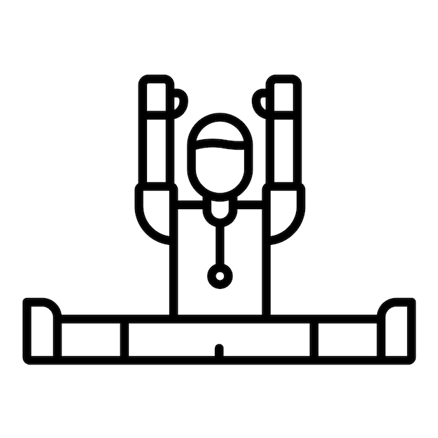 Ilustración de la línea de actividad física
