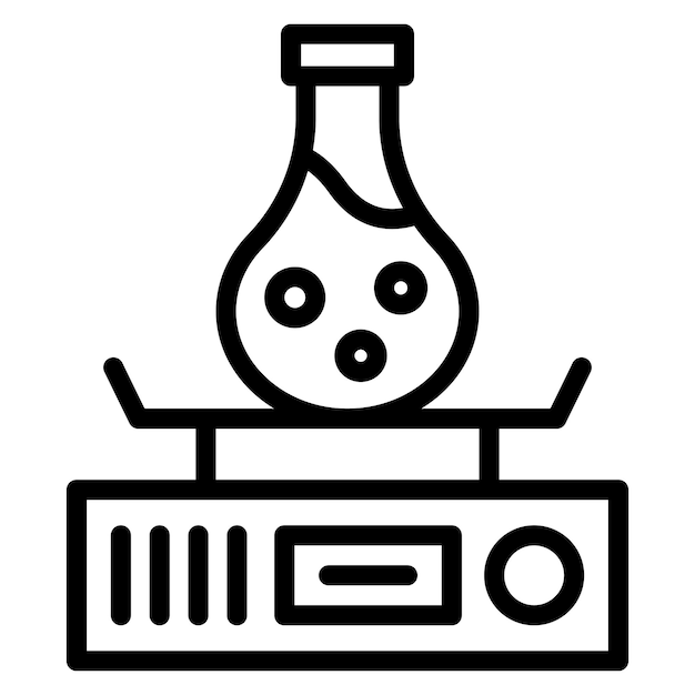 Ilustración de la línea de agitación magnética