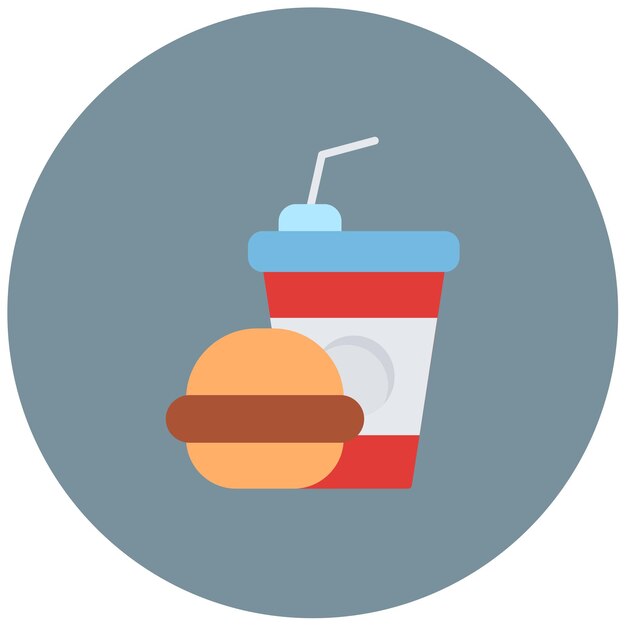 Ilustración de la línea de alimentos y bebidas