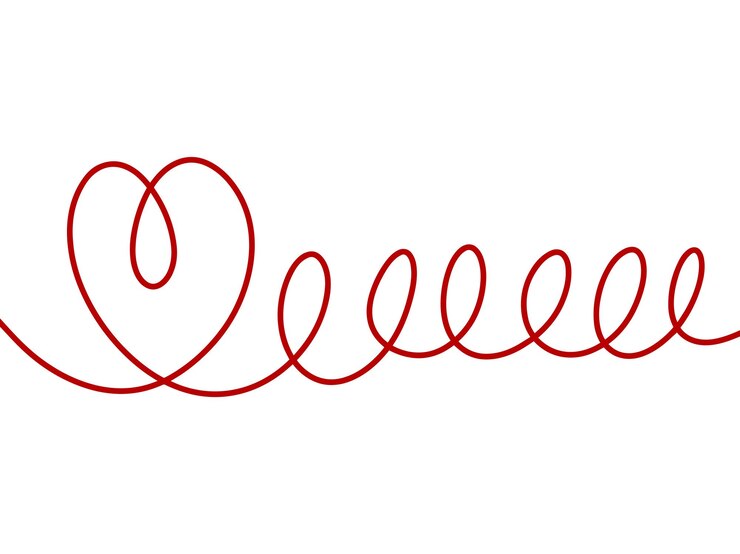 Vector ilustración de línea de amor para el día de san valentín ilustración de línea de corazón para el día de san valentín