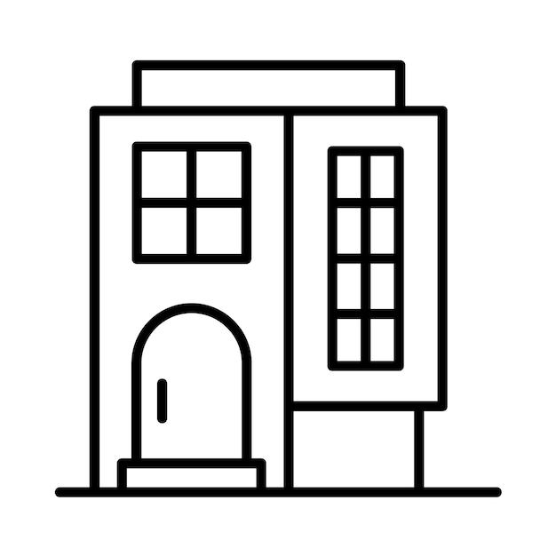 Ilustración de la línea de apartamentos