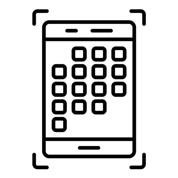 Ilustración de la línea de la aplicación de organización de tareas