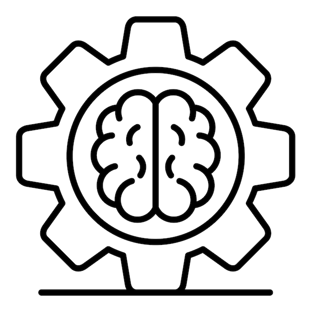 Ilustración de línea de aprendizaje automático