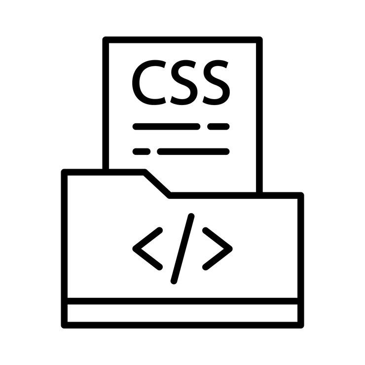 Vector ilustración de línea de archivo css
